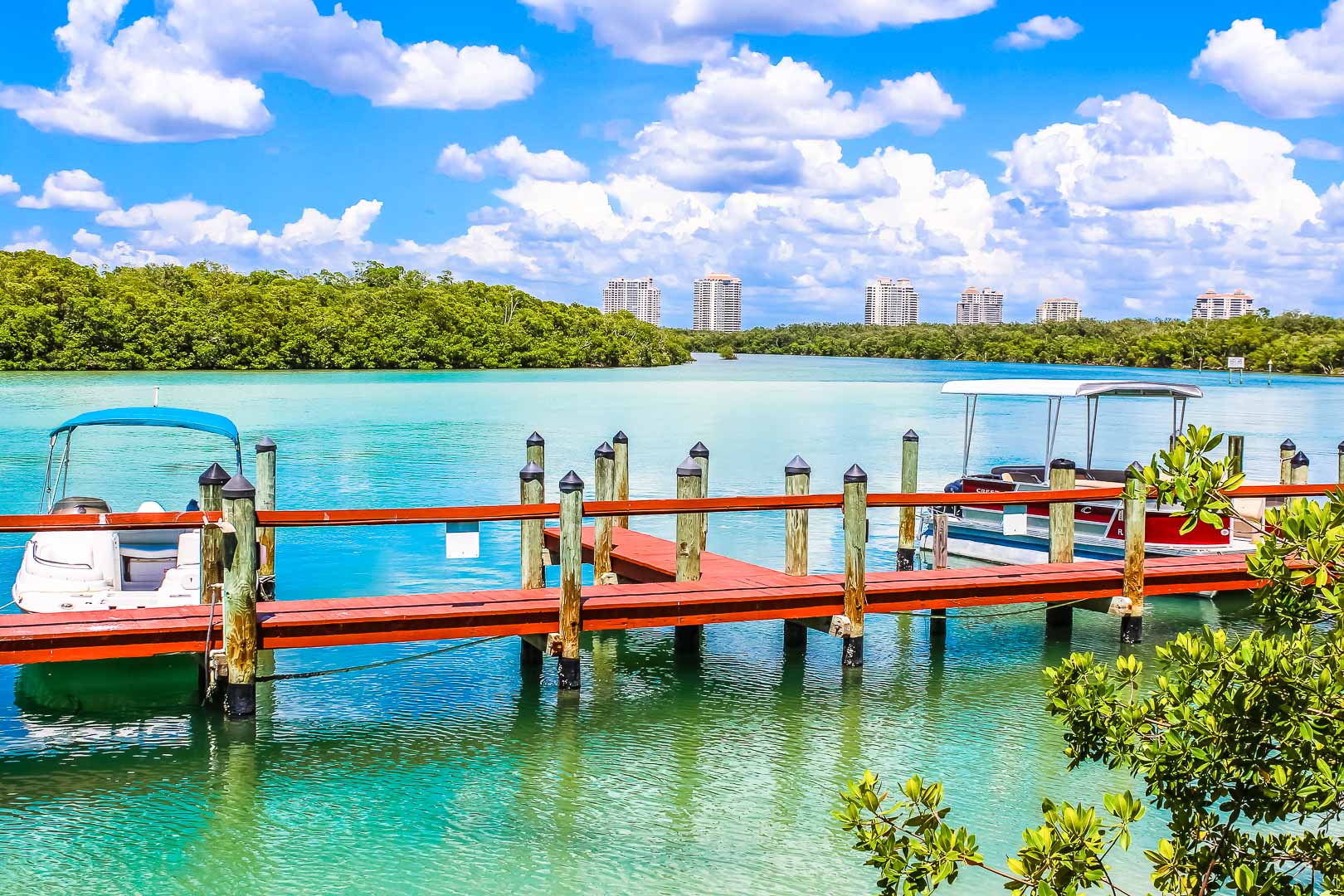 A Boat Dock from VRI's Bonita Resort and Club in Florida.